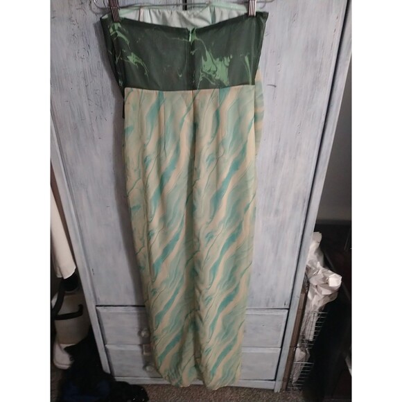 Asos Maxi Tie Dye Strapless Dress Boho Beachy Sexy Feminine Nwt sz 4 - Picture 6 of 10